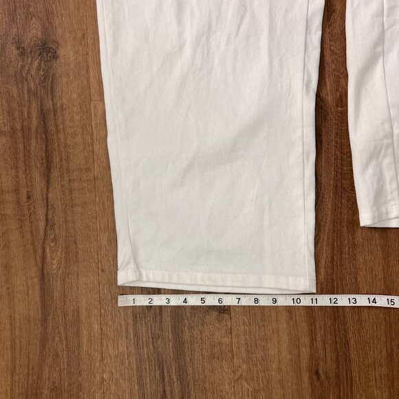 NEW Arula White Cotton Denim Short Sleeve Erica Jumpsuit Sz XL - Picture 10 of 14